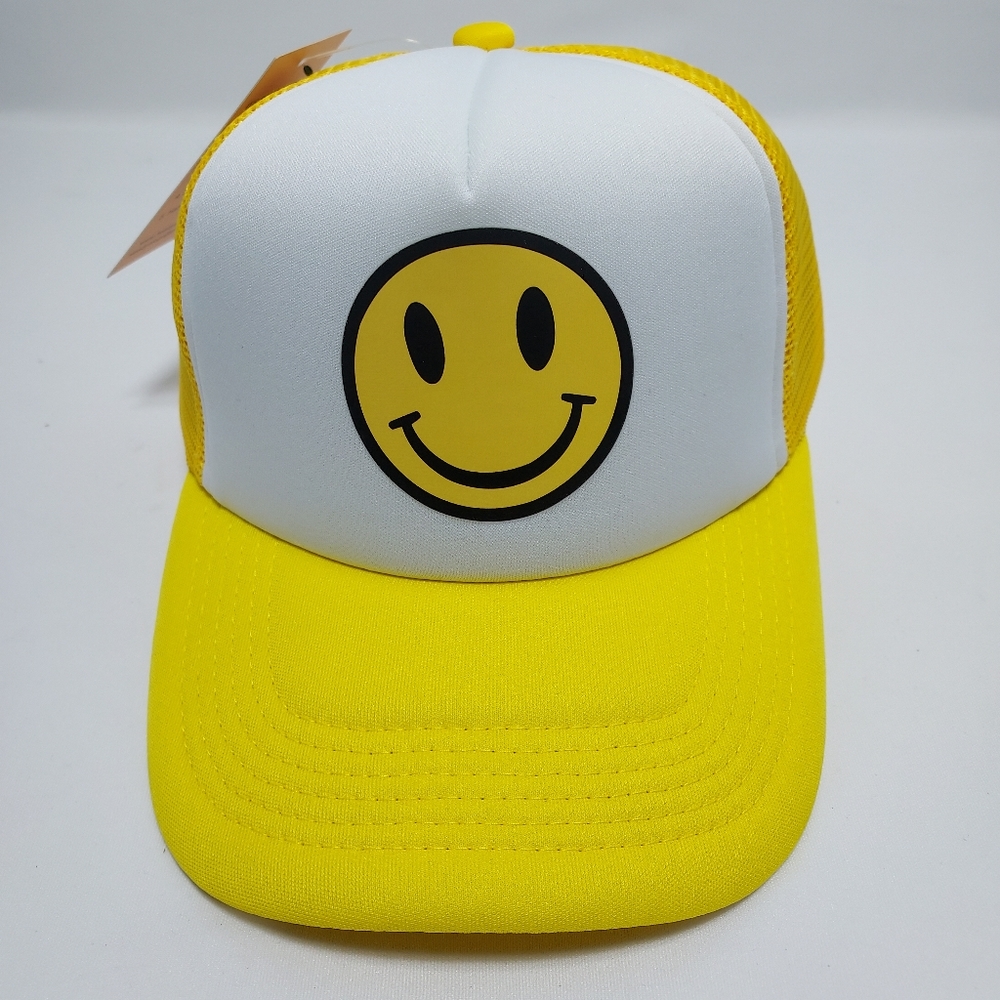 Smiley Face Hat Smiley Face Emoji Trucker Hat Men Women (Choose your Color)